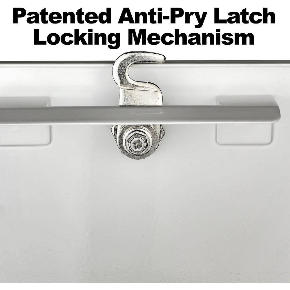 Mail Boss 7420 Olympus Locking Wall-Mount Drop Box Mailbox with High Security Reinforced Patented Locking System, Alpine White9