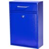 Mail Boss 7424 Olympus Locking Wall-Mount Drop Box With High Security Reinforced Patented Locking System, Bright Blue