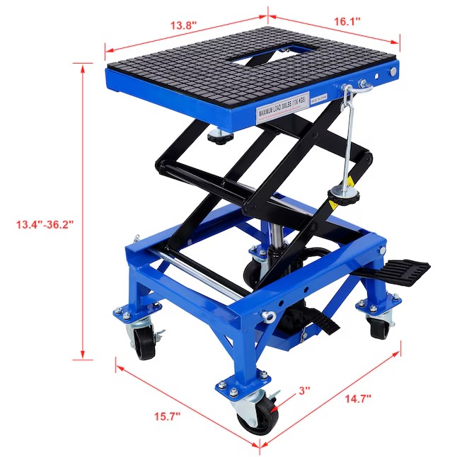 Maocao Hoom FZ-77207 Blue 0.13-Ton Steel Hydraulic Scissor jack9_11zon