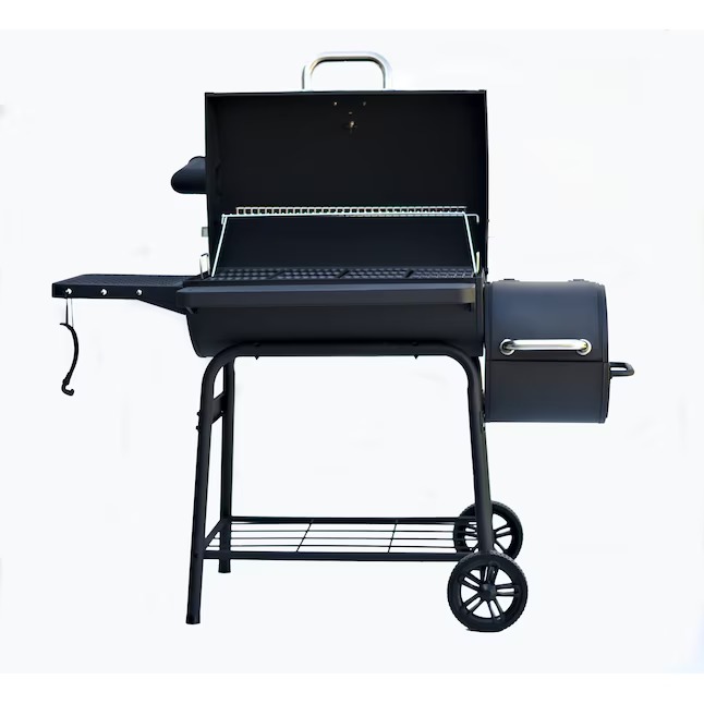 Master Forge CBC23032L 1010-Sq. Inches Black powder coated Horizontal Charcoal Smoker4_11zon