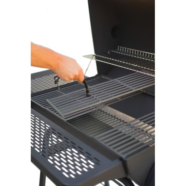 Master Forge CBC23032L 1010-Sq. Inches Black powder coated Horizontal Charcoal Smoker9_11zon