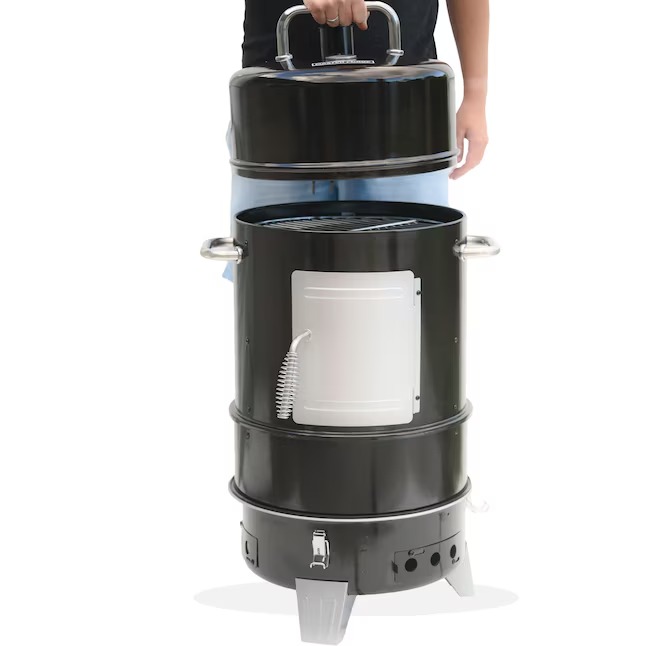 Master Forge CBS24032L 564-Sq. Inches Black Vertical Charcoal Smoker2_11zon