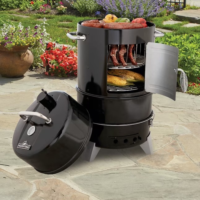 Master Forge CBS24032L 564-Sq. Inches Black Vertical Charcoal Smoker8_11zon