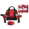 Milwaukee 2494-22-48-32-4022 M12 12V Lithium-Ion Cordless Drill Driver/Impact Driver Combo Kit (2-Tool) w/ Impact Duty Driver Bit Set (40-Piece)