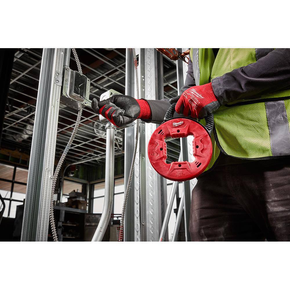 Milwaukee 48-22-4197-48-22-4178 200 ft. Polyester Fish Tape with Flexible Metal Leader with 1 8 in. x 240 ft. Steel Fish Tape12