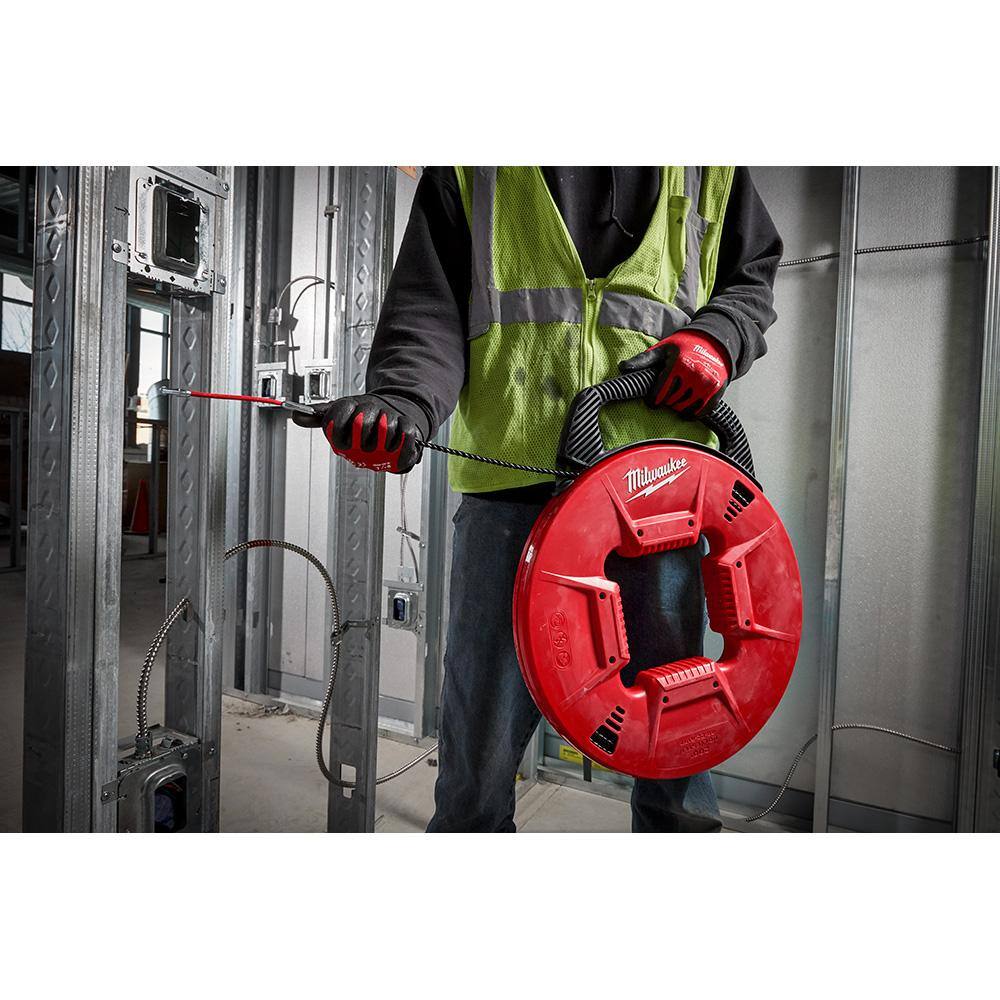 Milwaukee 48-22-4197-48-22-4178 200 ft. Polyester Fish Tape with Flexible Metal Leader with 1 8 in. x 240 ft. Steel Fish Tape7