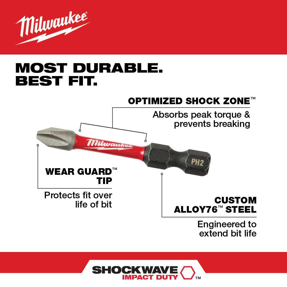 Milwaukee 48-32-4082-48-89-4631 SHOCKWAVE Impact Duty Alloy Steel Screw Driver Bit Set with PACKOUT Case with Titanium Drill Bit Set (123-Piece)5