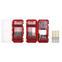 Milwaukee 48-32-5150-48-89-4655 SHOCKWAVE Impact-Duty Alloy Steel Screw Driver Bit Set with SHOCKWAVE 1/8 in. Titanium Twist Drill Bit (105-Piece)
