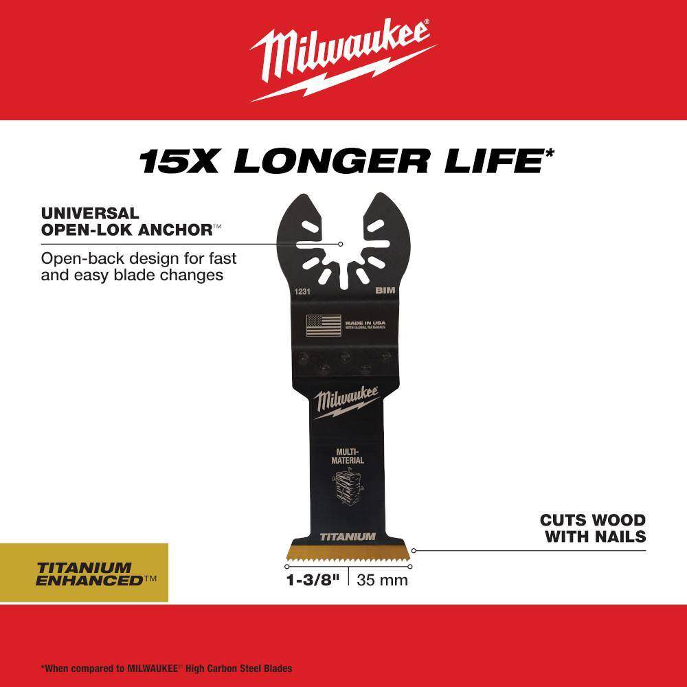 Milwaukee 48-32-5150-49-10-9212 SHOCKWAVE Impact-Duty Alloy Steel Screw Driver Bit Set with Oscillating Multi-Tool Blade Kit (108-Piece)11