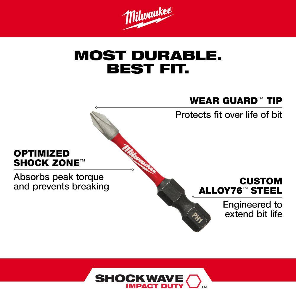 Milwaukee 48-32-5150-49-25-1103W SHOCKWAVE Impact-Duty Alloy Steel Drill and Screw Driver Bit Set with Multi-Tool Blade Set (104-Piece)0