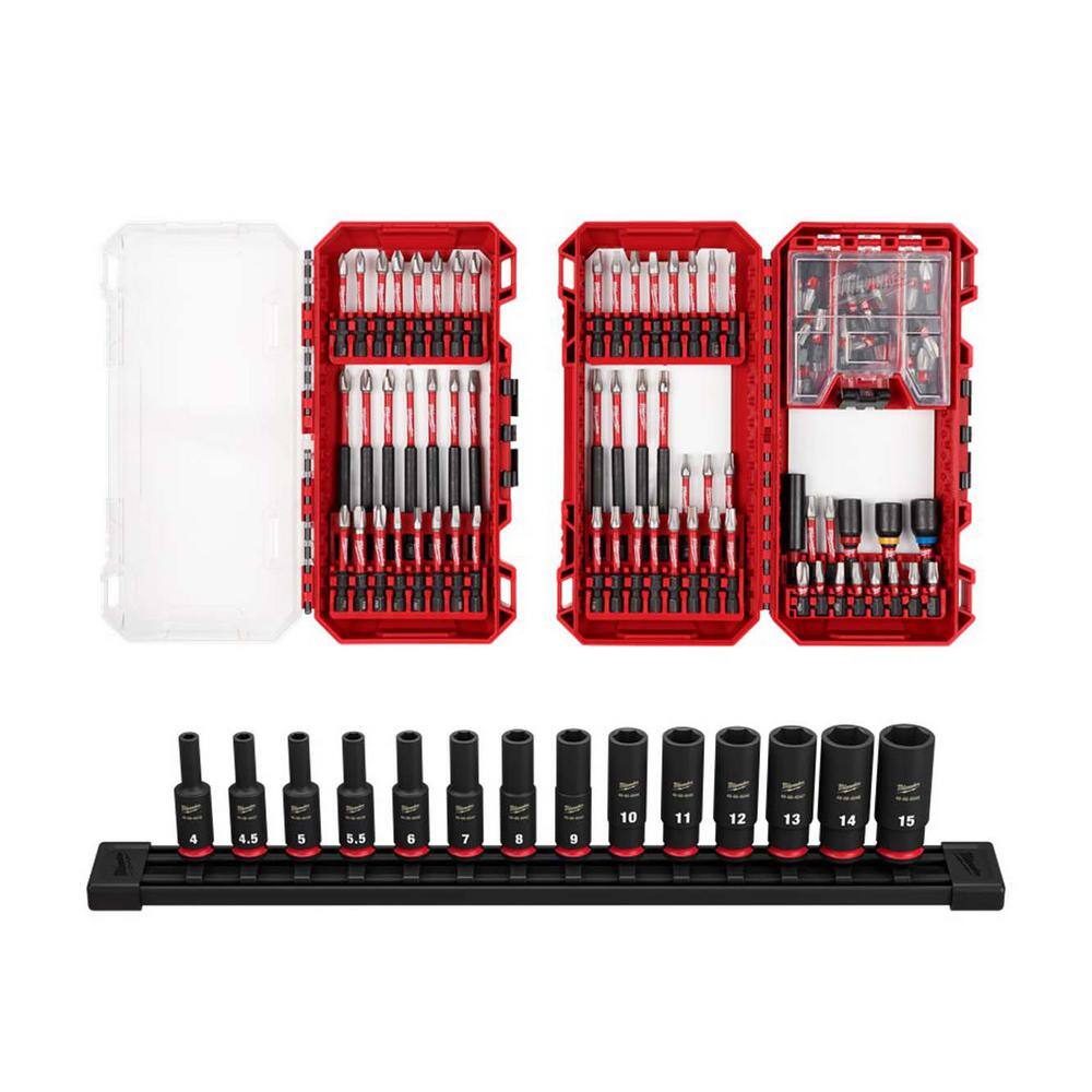 Milwaukee 48-32-5150-49-66-7003 SHOCKWAVE Impact-Duty Alloy Steel Screw Driver Bit Set with SHOCKWAVE 1 4 in. Drive Metric Impact Socket Set (114-Piece) Milwaukee 48-32-5150-49-66-7003 SHOCKWAVE Impact-Duty Alloy Steel Screw Driver Bit Set with SHOCKWAVE 1/4 in. Drive Metric Impact Socket Set (114-Piece)