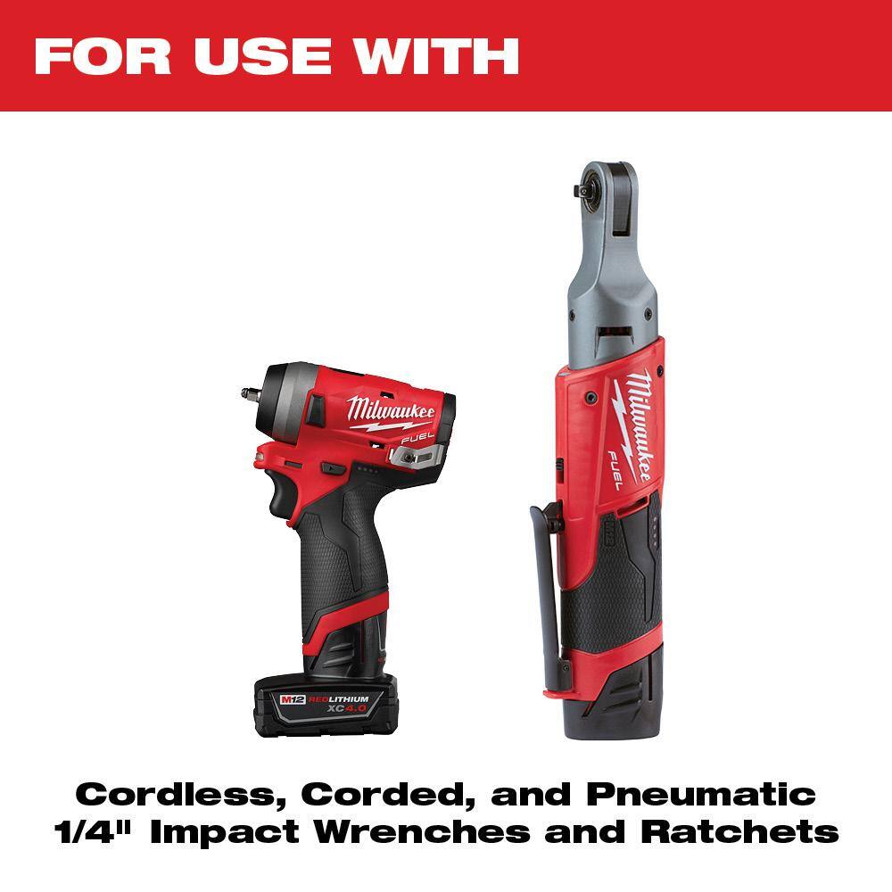 Milwaukee 48-32-5150-49-66-7003 SHOCKWAVE Impact-Duty Alloy Steel Screw Driver Bit Set with SHOCKWAVE 1 4 in. Drive Metric Impact Socket Set (114-Piece)45