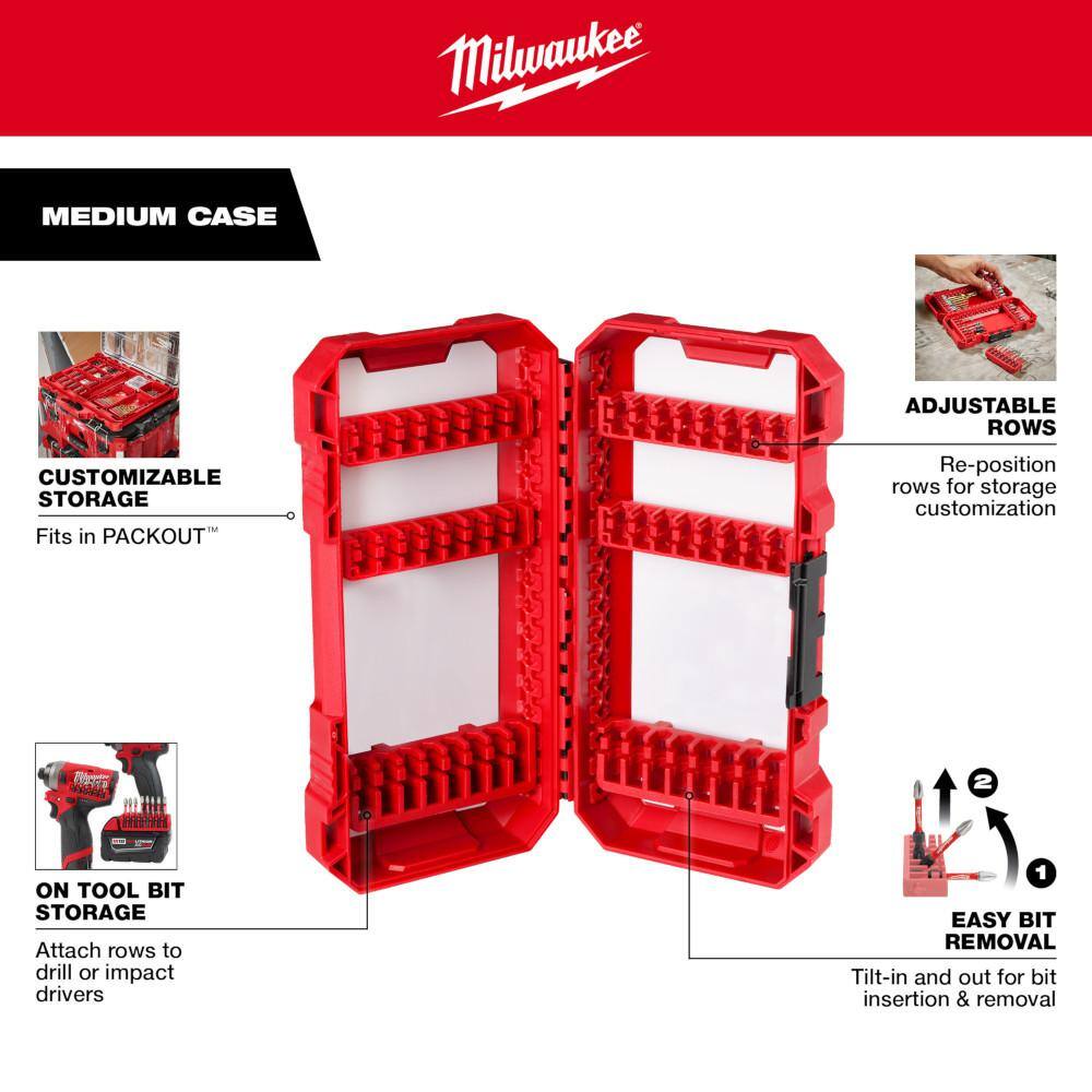 Milwaukee 48-32-5150-49-66-7003 SHOCKWAVE Impact-Duty Alloy Steel Screw Driver Bit Set with SHOCKWAVE 1 4 in. Drive Metric Impact Socket Set (114-Piece)6