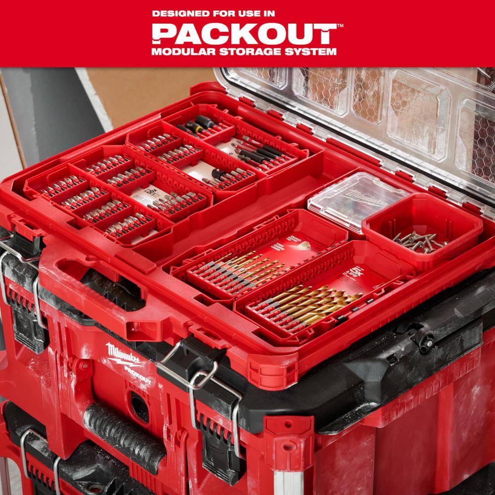 Milwaukee 48-32-5150-49-66-7003 SHOCKWAVE Impact-Duty Alloy Steel Screw Driver Bit Set with SHOCKWAVE 1 4 in. Drive Metric Impact Socket Set (114-Piece)8