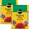 Miracle-Gro Potting Mix, For Container Plants, Flowers, Vegetables, Shrubs, Annuals, Perennials, Feeds up to 6 Months, 1 cu. ft., 2-pack