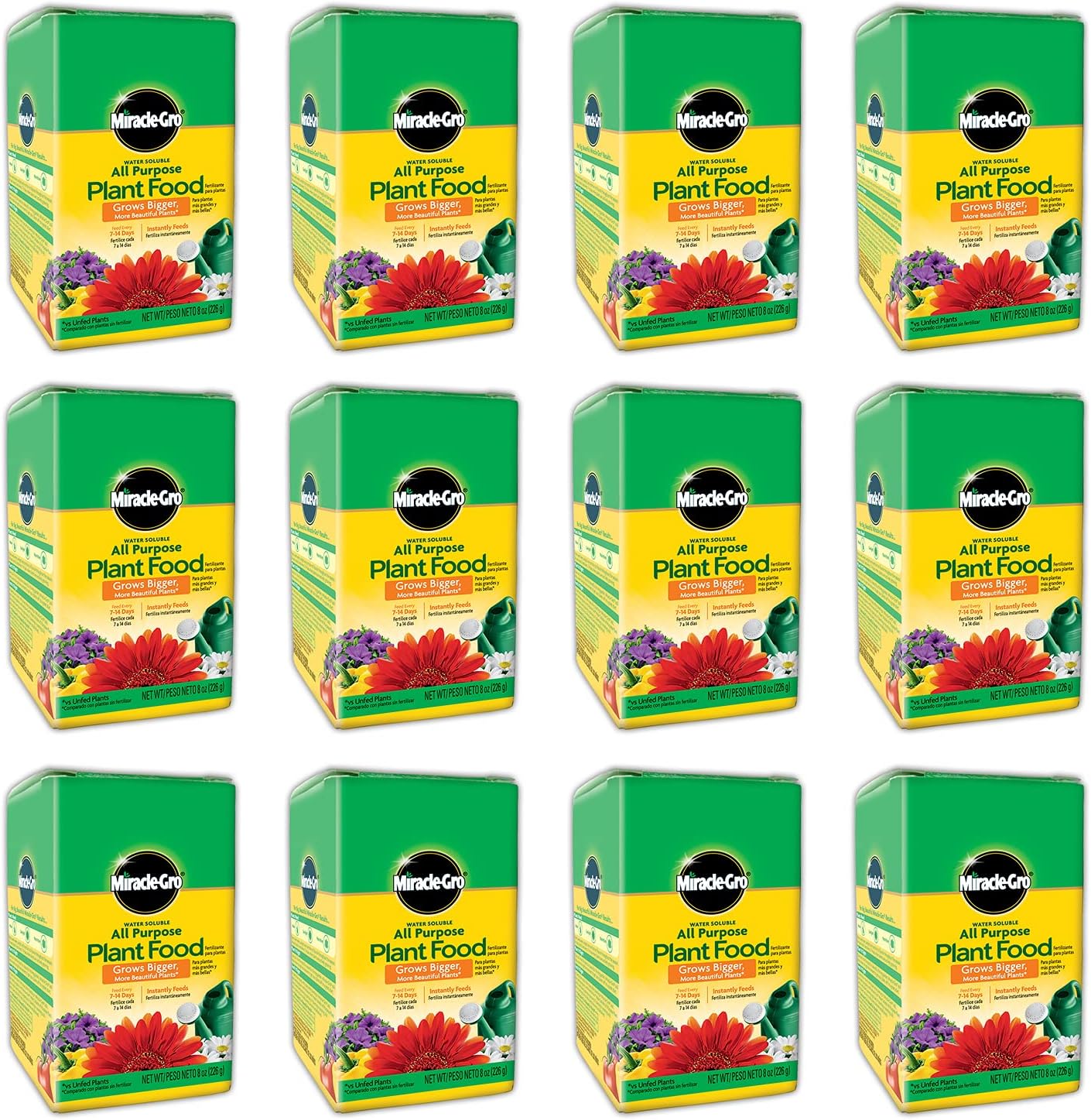 Miracle-Gro Water Soluble All Purpose Plant Food, Plant Fertilizer, 8 oz. (12-Pack) Miracle-Gro Water Soluble All Purpose Plant Food, Plant Fertilizer, 8 oz. (12-Pack)