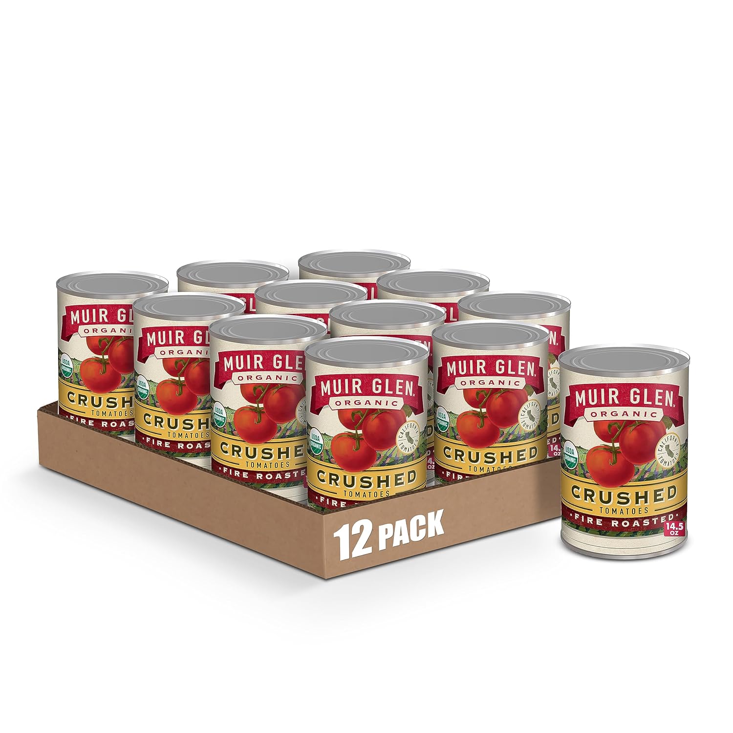 Muir Glen Organic Crushed Fire Roasted Canned Tomatoes, 14.5 oz. (Pack of 12) Muir Glen Organic Crushed Fire Roasted Canned Tomatoes, 14.5 oz. (Pack of 12)