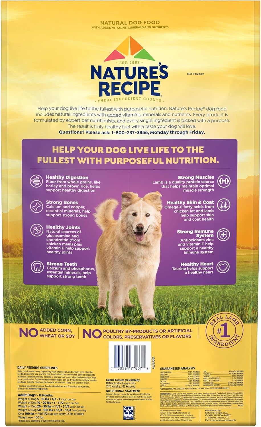 Nature′s Recipe Lamb, Barley & Brown Rice Recipe Dry Dog Food, 24 lb. Bag6