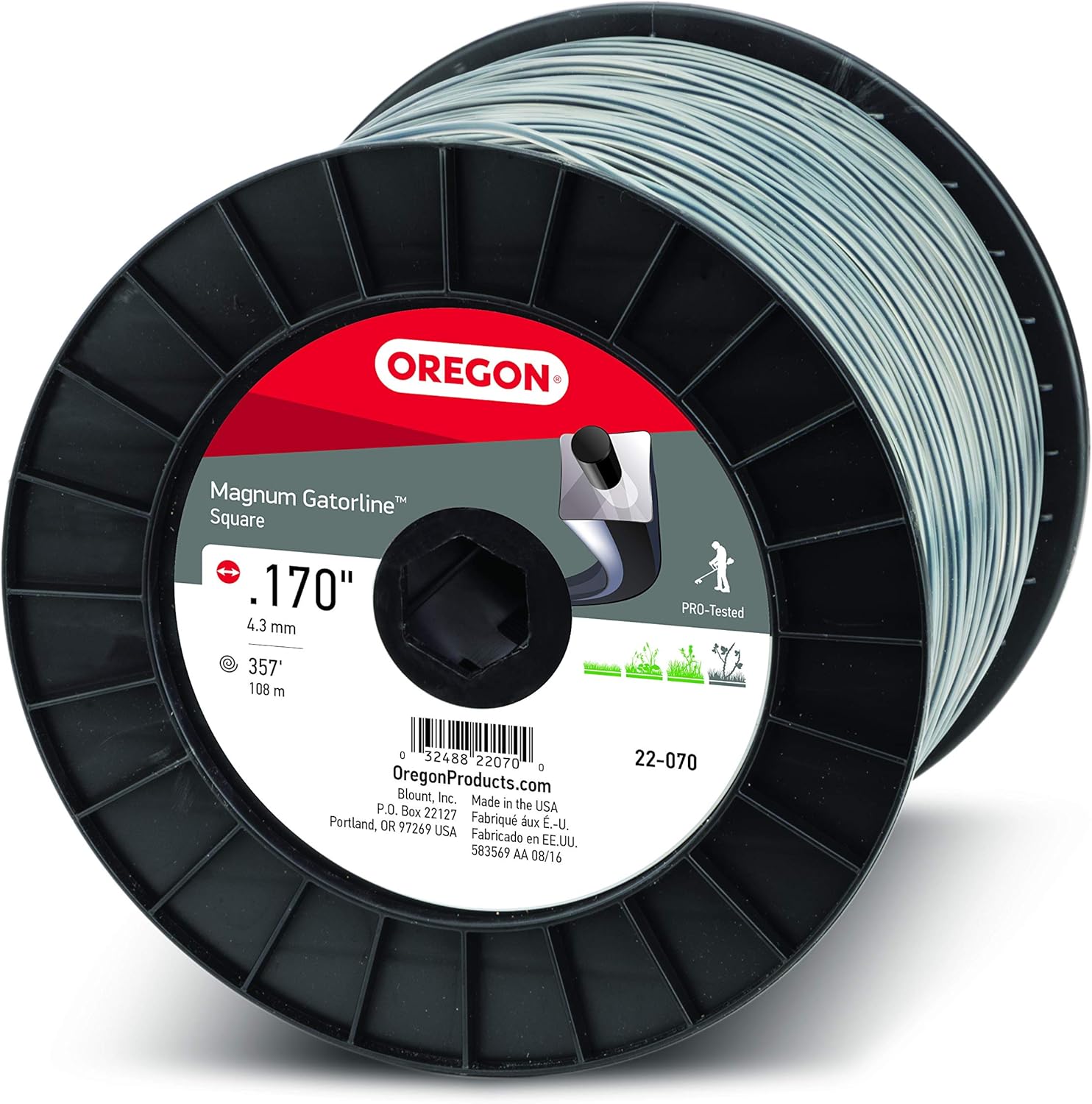 Oregon 22-070 Magnum Gatorline Square Trimmer Line .17-Inch by 354-Foot Oregon 22-070 Magnum Gatorline Square Trimmer Line .17-Inch by 354-Foot