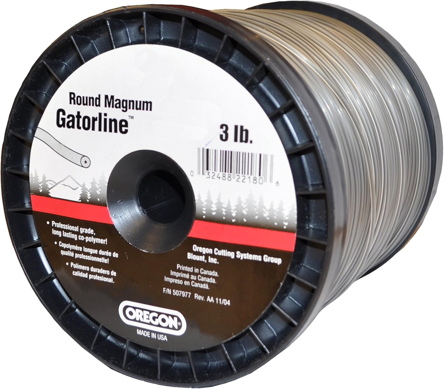 Oregon 22-105 Magnum Gatorline Round Trimmer Line .105-Inch by 685-Foot,Gray Oregon 22-105 Magnum Gatorline Round Trimmer Line .105-Inch by 685-Foot,Gray
