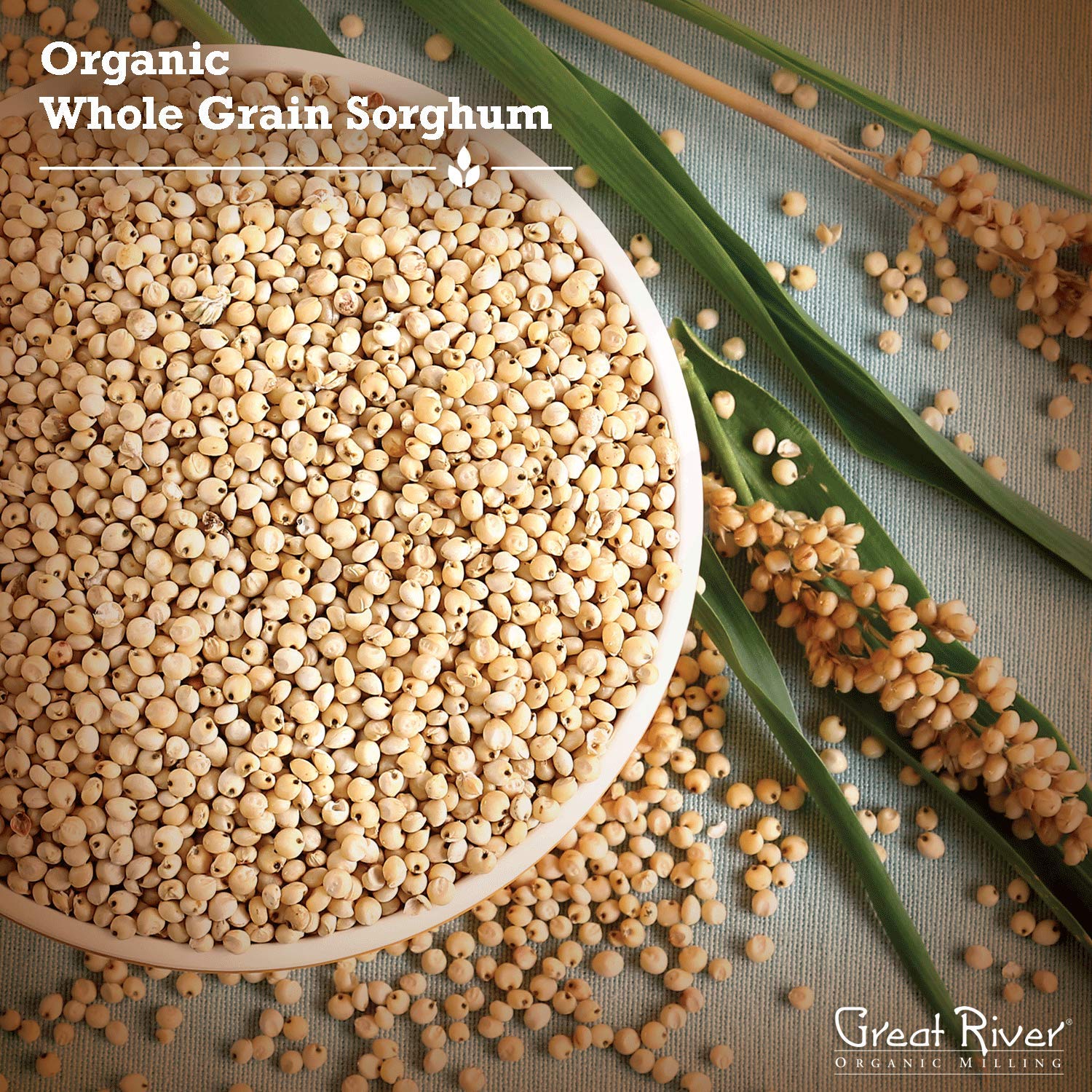 Organic Whole Grain Sorghum, Bulk 25 lbs Bag, Non-GMO & Kosher, High Protein, Gluten-Free Grain, Perfect for Salads, Pilaf, Porridge, Baking & More0