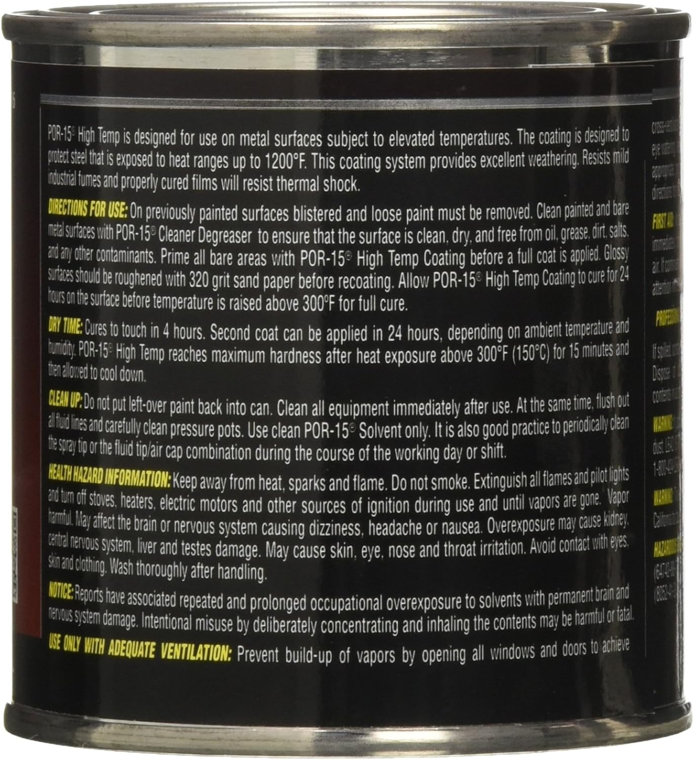 POR-15 High Temperature Paint, High Heat Resistant Paint, Weather and Moisture Resistant, 8 Fluid Ounces, Aluminum1