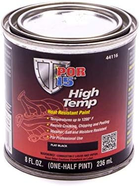 POR-15 High Temperature Paint, High Heat Resistant Paint, Weather and Moisture Resistant, 8 Fluid Ounces, Gray1