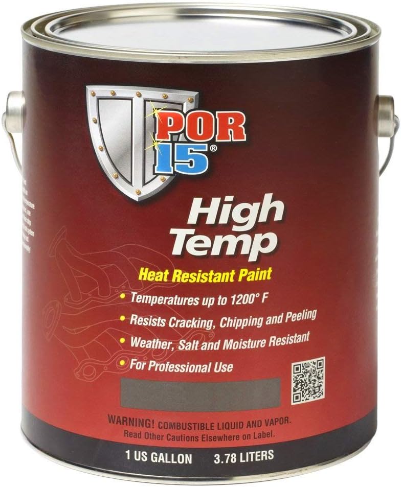 POR-15 High Temperature Paint - High Heat, Weather, & Moisture Resistant, 1-gallon, Aluminum POR-15 High Temperature Paint - High Heat, Weather, & Moisture Resistant, 1-gallon, Aluminum