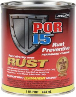 POR-15 Rust Preventive Coating, Stop Rust and Corrosion Permanently, Anti-rust, Non-porous Protective Barrier, 16 Fluid Ounces, Semi-gloss Black