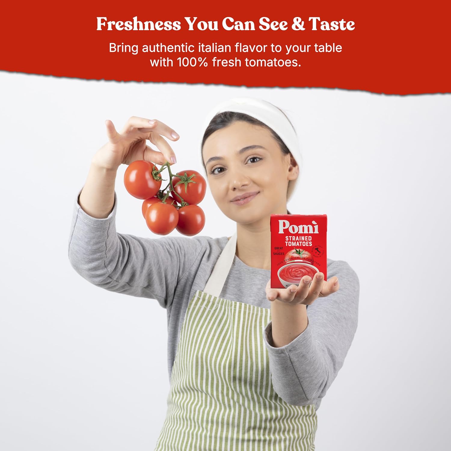Pomì Strained Tomatoes 13.8oz (Pack of 12) - Creamy, Velvety Italian Tomato Puree, No Additives or Preservatives - BPA-Free Pureed Tomatoes Made from 100% Fresh Italian6