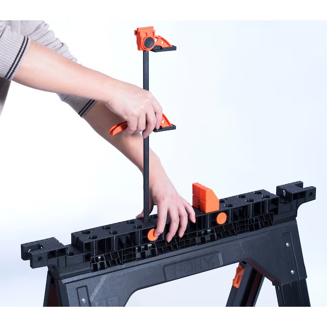 Pony 60400 2 -Pack 27-in W x 34.6-in H Plastic Steel Saw Horse ( 1200-lb Capacity)0_11zon
