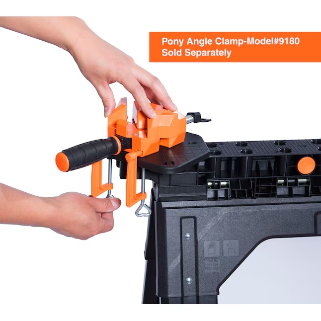 Pony 60400 2 -Pack 27-in W x 34.6-in H Plastic Steel Saw Horse ( 1200-lb Capacity)13_11zon