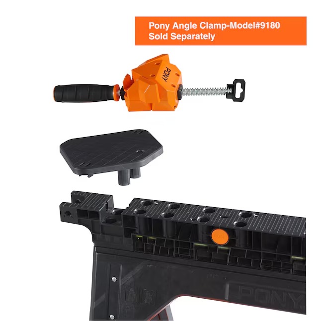 Pony 60400 2 -Pack 27-in W x 34.6-in H Plastic Steel Saw Horse ( 1200-lb Capacity)17_11zon