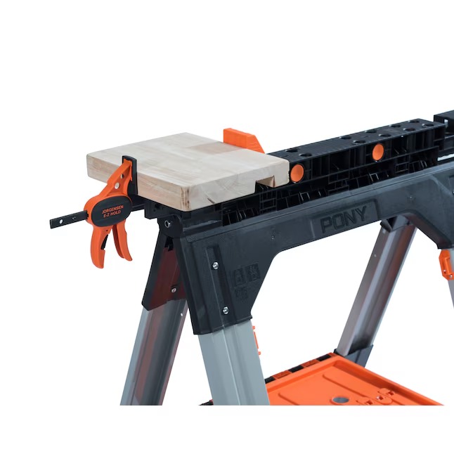 Pony 60400 2 -Pack 27-in W x 34.6-in H Plastic Steel Saw Horse ( 1200-lb Capacity)8_11zon