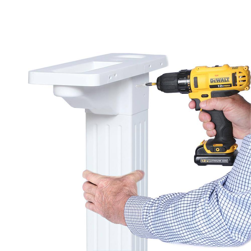 Postal PRO PP3400WHM Craftsman Mailbox and Post Kit, White3