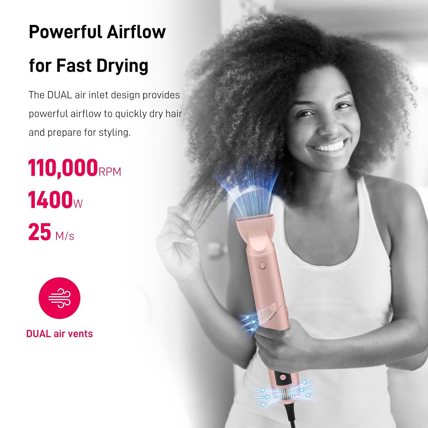 Professional Air Styling & Drying System - Powerful Hair Dryer Brush - Multi-Styler with Auto-Wrap Curlers, Paddle Brush, Oval Brush, Styling Concentrator, No Heat Damage, Portable Travel Case (Sliver)11