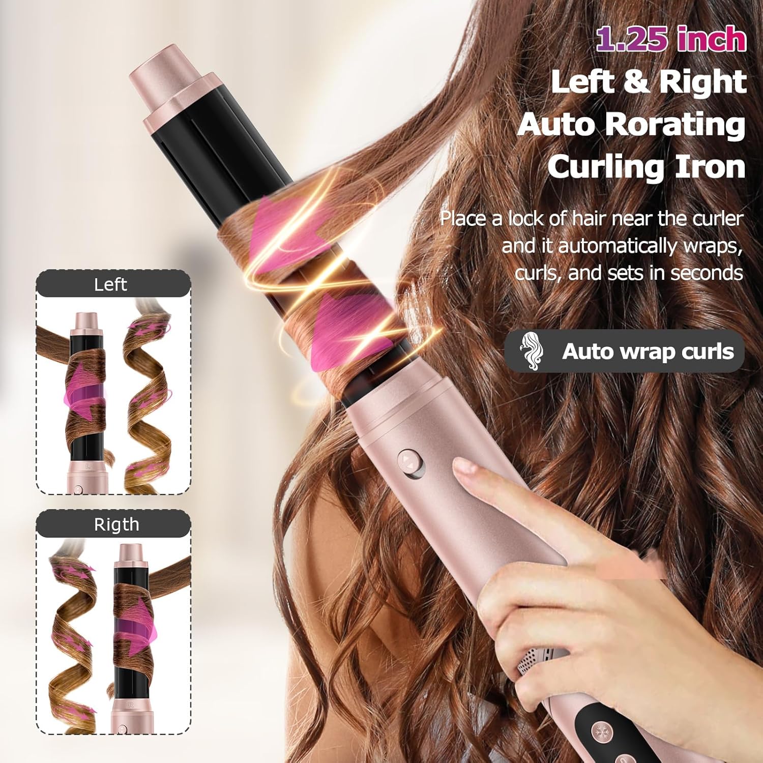 Professional Air Styling & Drying System - Powerful Hair Dryer Brush - Multi-Styler with Auto-Wrap Curlers, Paddle Brush, Oval Brush, Styling Concentrator, No Heat Damage, Portable Travel Case (Sliver)4