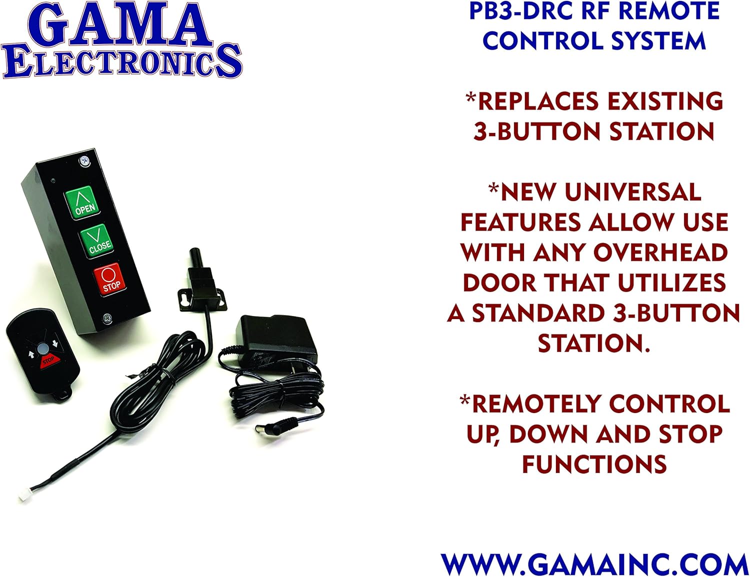 RF Remote Control System for Commercial Overhead Doors PB3-DRC1