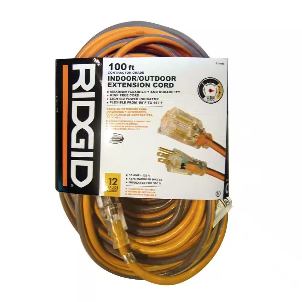 RIDGID AW62621 100 ft. 12 3 Extension Cord_11zon RIDGID AW62621 100 ft. 12/3 Extension Cord