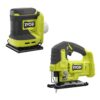 RYOBI PCL401B-PCL525B ONE+ 18V Cordless 2-Tool Combo Kit with 1/4 Sheet Sander and Jig Saw (Tools Only)