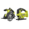 RYOBI PCL500525SB ONE+ 18V Cordless 2-Tool Combo Kit with 5-1/2 in. Circular Saw and Jig Saw (Tools Only)