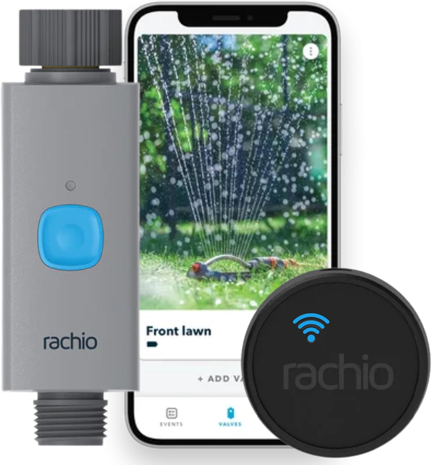 Rachio Smart Hose Timer with WiFi Hub for Outdoor Watering Easy Faucet Install, Automate Water & Sprinkler Schedules for Lawn, Garden, & Yard Care. Rachio Smart Hose Timer with WiFi Hub for Outdoor Watering | Easy Faucet Install, Automate Water & Sprinkler Schedules for Lawn, Garden, & Yard Care.