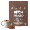 Renude Reishi Cacao - Mushroom Hot Chocolate, Mushroom Coffee Alternative, Mushroom Drink, Cacao Powder, Hot Cacao Mix with Reishi, Sleep Support, Organic Ingredients - 15 Servings
