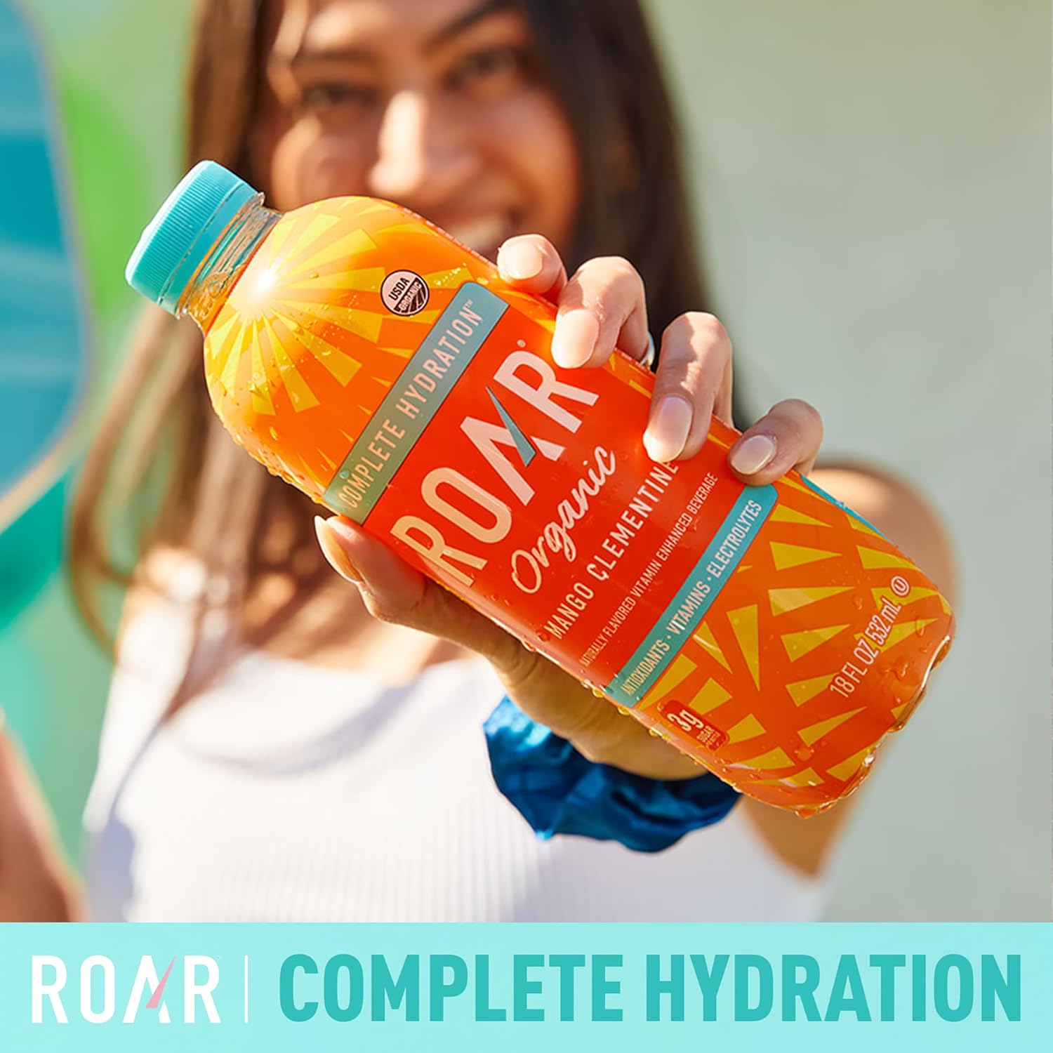 Roar Organic Electrolyte Infusions - USDA Organic - Mango Clementine - with Antioxidants, B Vitamins, Low-Calorie, Low-Sugar, Low-Carb, Coconut Water Infused Beverage 18 Fl Oz (Pack of 12)4