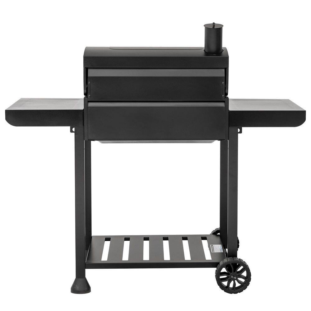 Royal Gourmet CD1824EH 24 in. Movable Charcoal Grill in Black, 2 Foldable Side Shelves, 2-Level Height-Adjustable Charcoal Pan4