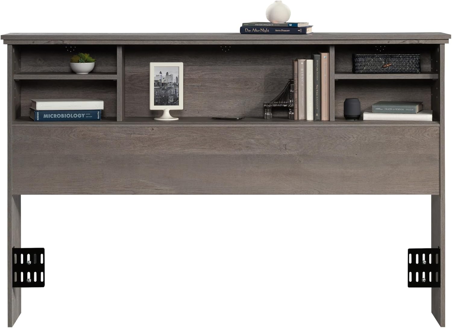 Sauder River Ranch Full Queen Bookcase Headboard, in a Mystic Oak Finish9