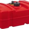 Scepter 12 Gallon Portable Marine Gas Can, Large Capacity Boat Fuel Tank, 2-Way Vented Cap, Built-In Fuel Gauge & Pick-Up, Handles, EPA & CARB Compliant, Low Profile, 24.5"L x 18.1"W x 11.5"H (08669)