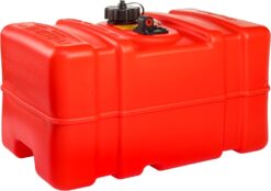 Scepter 12 Gallon Portable Marine Gas Can, Large Capacity Boat Fuel Tank, 2-Way Vented Cap, Built-In Fuel Gauge & Pick-Up, Handles, EPA & CARB Compliant, Tall Profile, 22.9