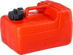 Scepter 3.2 Gallon Portable Marine Gas Can, Boat Fuel Tank with 2-Way Vented Cap, Built-In Fuel Gauge and Pick-Up, Top Handle, EPA & CARB Compliant, Underseat Design, 14