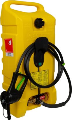Scepter Flo 'N Go 14 Gallon (53 Liter) Powered Fueling Station, Portable Gas Caddy with Fill-Rite Transfer Pump and 10-Foot Hose for Farm, Marine, Commercial, and Home Use, Diesel Only, Yellow